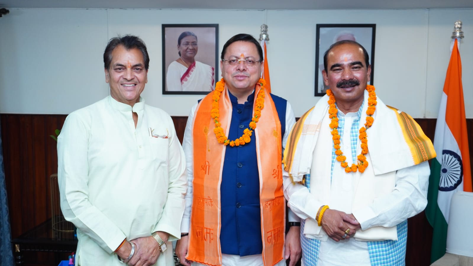 CM धामी और कैबिनेट मंत्री प्रेमचंद अग्रवाल ने केंद्रीय राज्य मंत्री अजय टम्टा से भेंट की