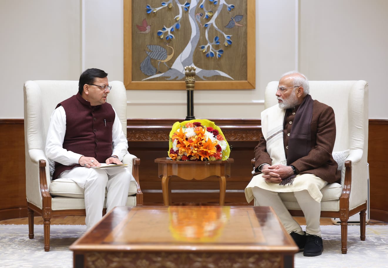 सीएम धामी ने पीएम मोदी से की मुलाकात, राष्ट्रीय खेलों के लिए किया आमंत्रित