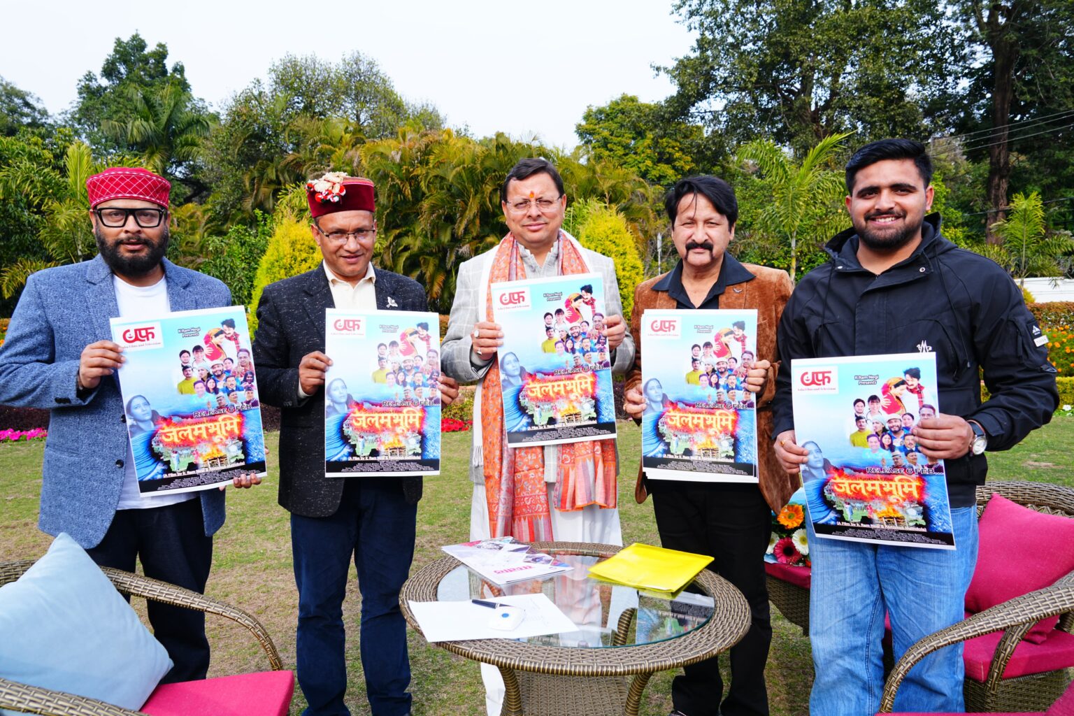 मुख्यमंत्री धामी ने फिल्म “जलमभूमि” के पोस्टर का विधिवत विमोचन किया