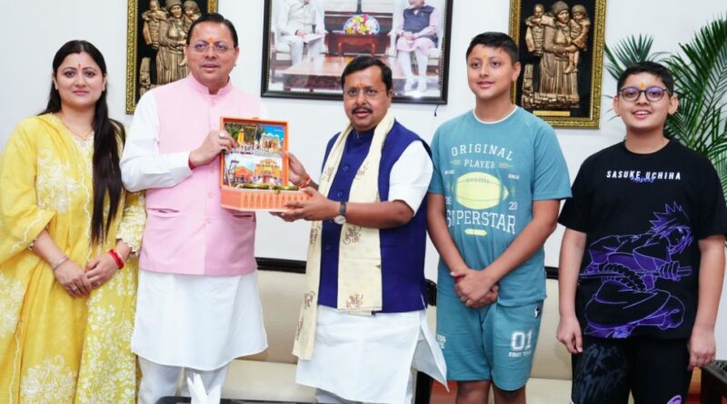 मुख्यमंत्री धामी ने भाजपा के राष्ट्रीय अध्यक्ष नितिन नवीन का सीएम आवास में किया स्वागत