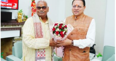 मुख्यमंत्री धामी से राजस्थान सरकार के कैबिनेट मंत्री मदन दिलावर ने की शिष्टाचार भेंट