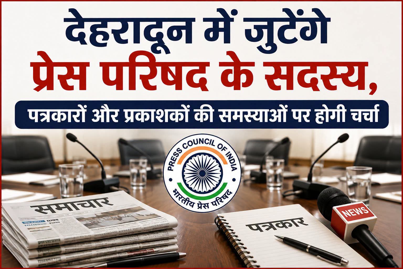 देहरादून में पत्रकारों की समस्याओं पर आज होगी अहम बैठक